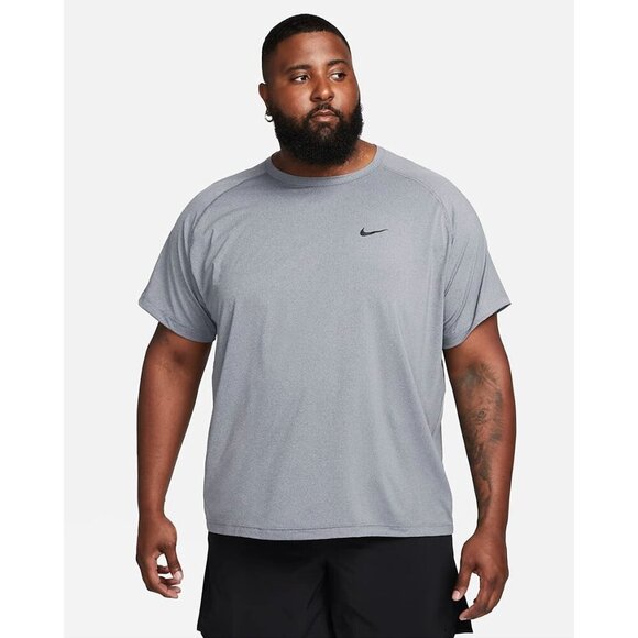 Nike Ready Men's Grey Dri-FIT Short-Sleeve Fitness Shirt - Picture 1 of 9